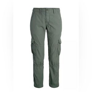 NSF The Basquiat Women’s olive cropped cargo pant slouchy fit button fly Size 24